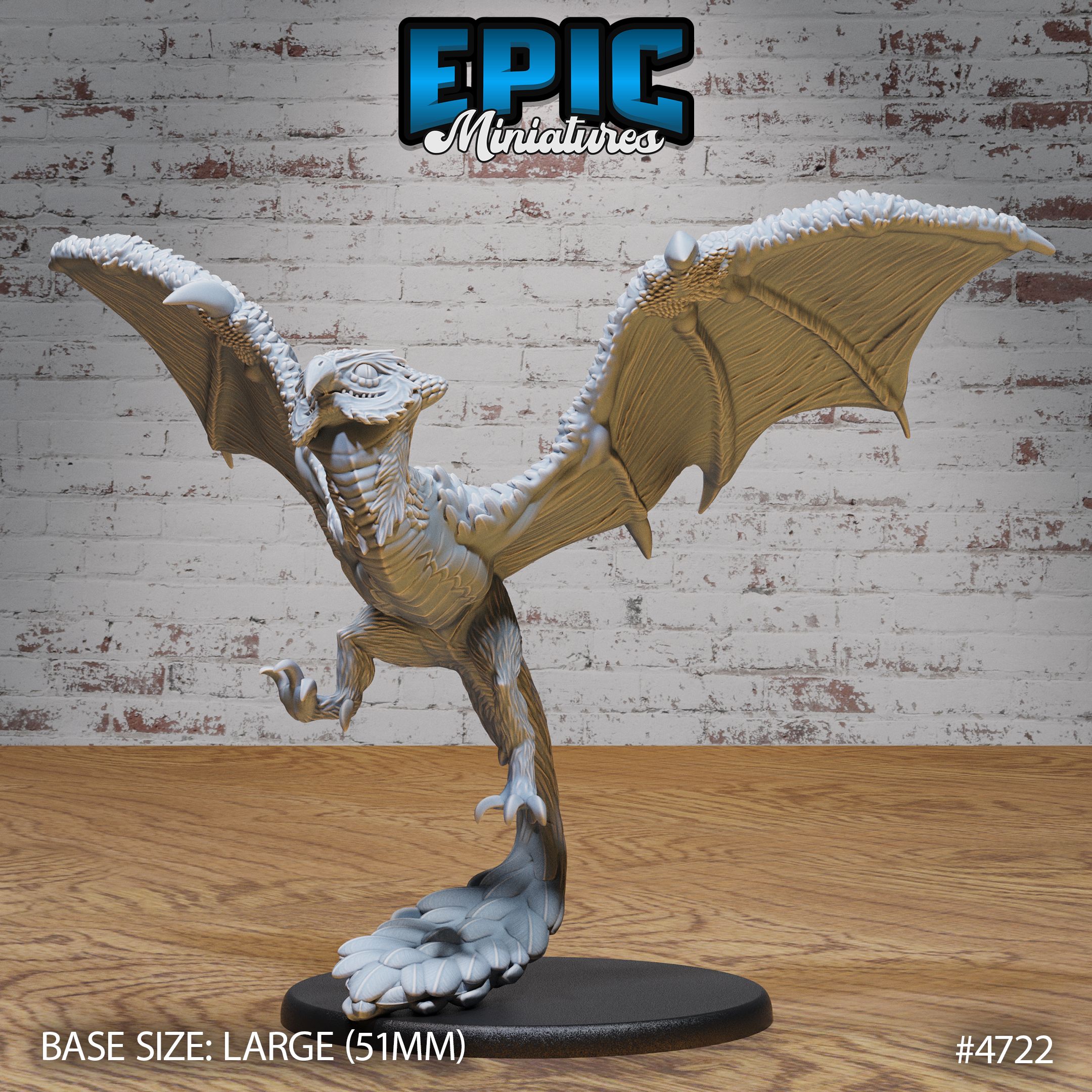 Owl Wyvern Flying / Dragon Bird Hybrid / Bulky Mountain Monster / Fantasy Drake Army / Winged Reptile Creature / Draconic Wizard Mount / Magical Forest Encounter / Fable Beast / Woodland Encounter